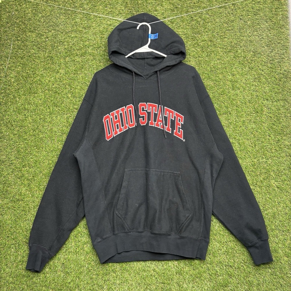 Vintage Ohio State University Hoodie Steve And Barry's Mens Large Black Red